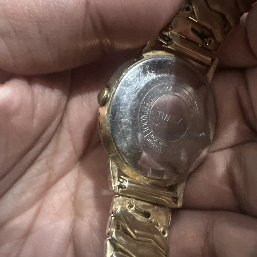 Works VTG 1965 Timex Marlin Waterproof Gold Men's watch Manual Wind 34mm 7.5